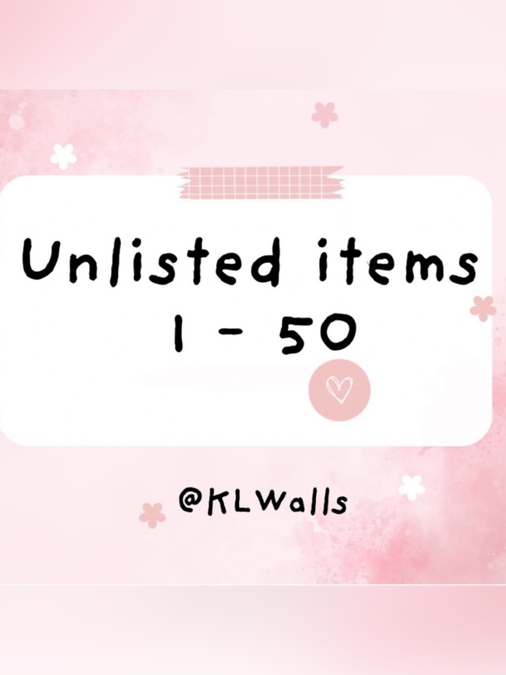 Unlisted Items for live Posh Show